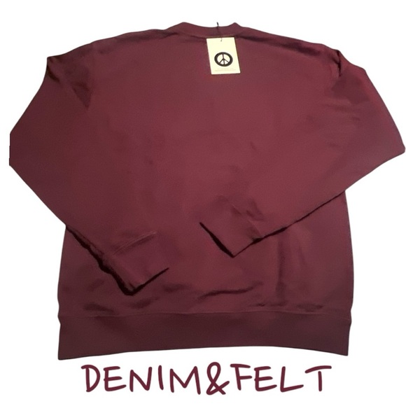 MADHAPPY Crush Universal Crewneck in Port Candy Block Letters | Wine | NEW/NWT♥️ - Picture 6 of 11